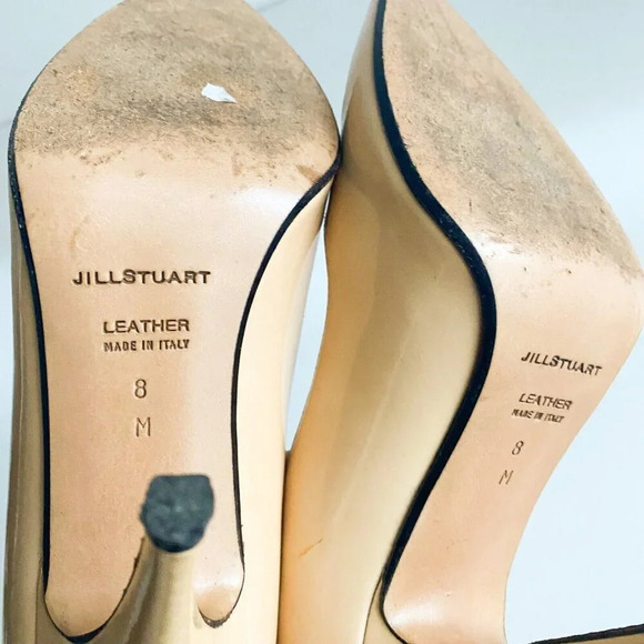 Vintage Jill Stuart Nude Patent LEather Pointy Toe  Classic Heels 8M - Picture 2 of 14